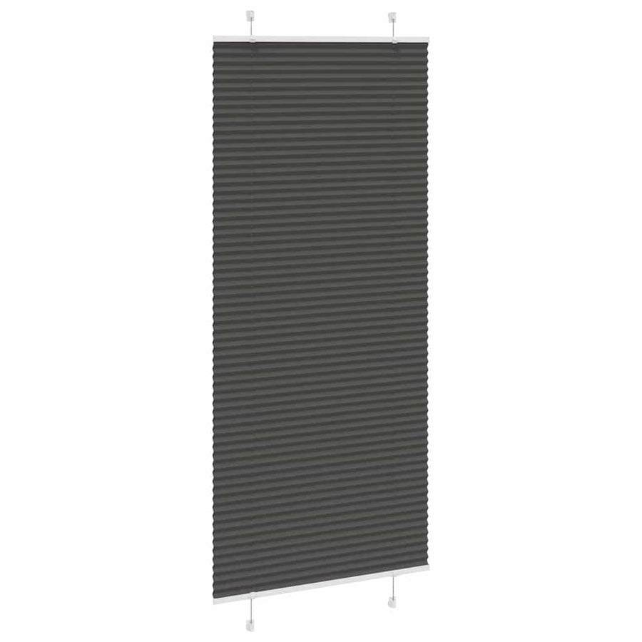 Plissé rolgordijn 85x200 cm stofbreedte 84,4 cm polyester zwart