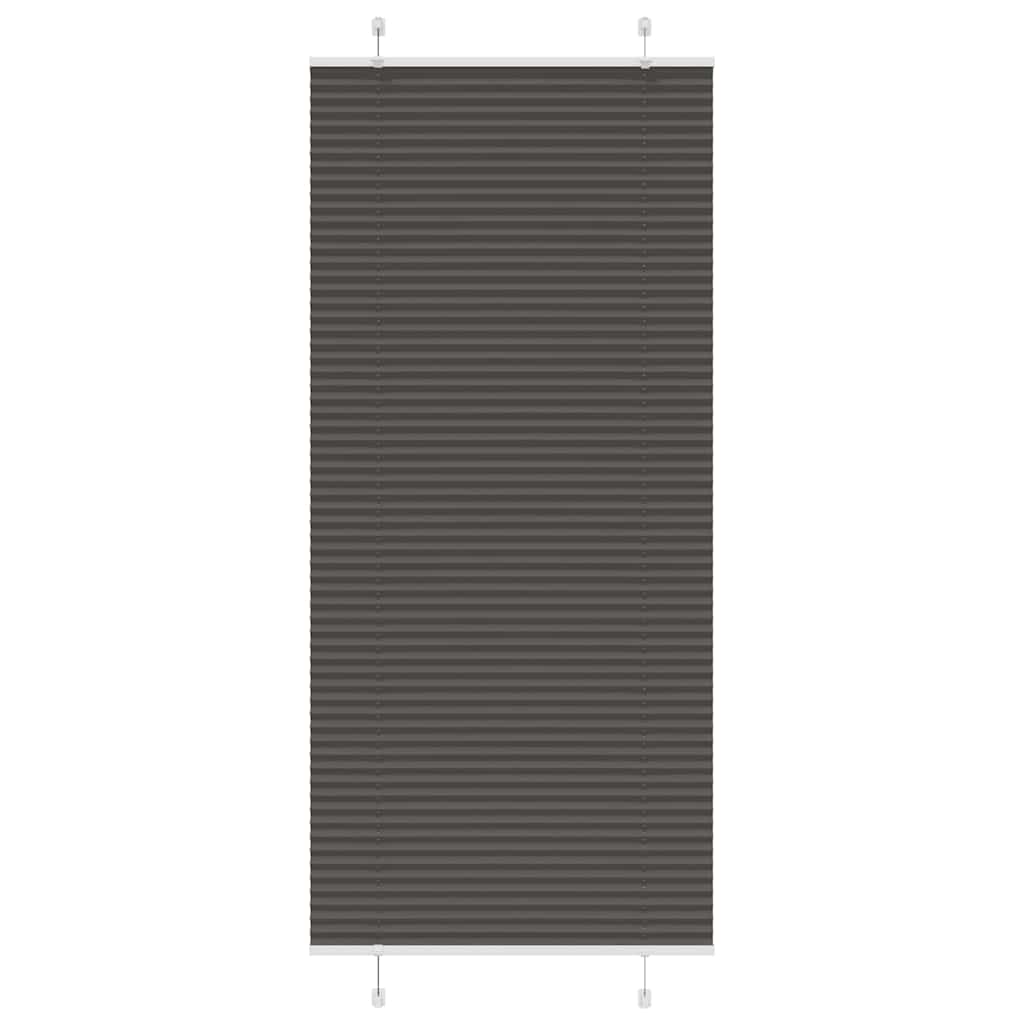 Plissé rolgordijn 90x200 cm stofbreedte 89,4 cm polyester zwart