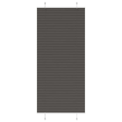 Plissé rolgordijn 90x200 cm stofbreedte 89,4 cm polyester zwart