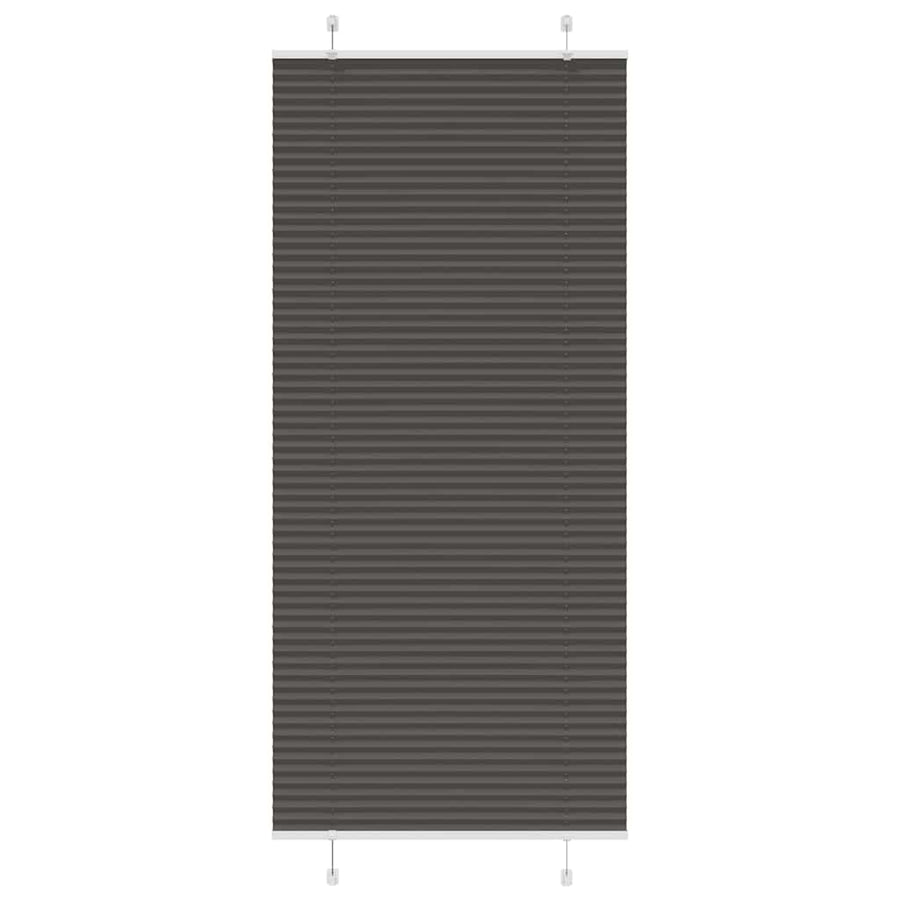 Plissé rolgordijn 90x200 cm stofbreedte 89,4 cm polyester zwart