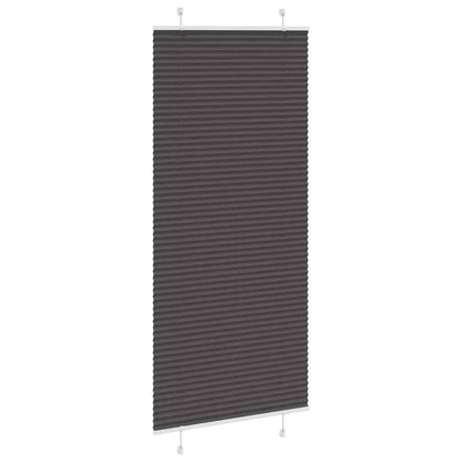 Plissé rolgordijn 90x200 cm stofbreedte 89,4 cm polyester zwart