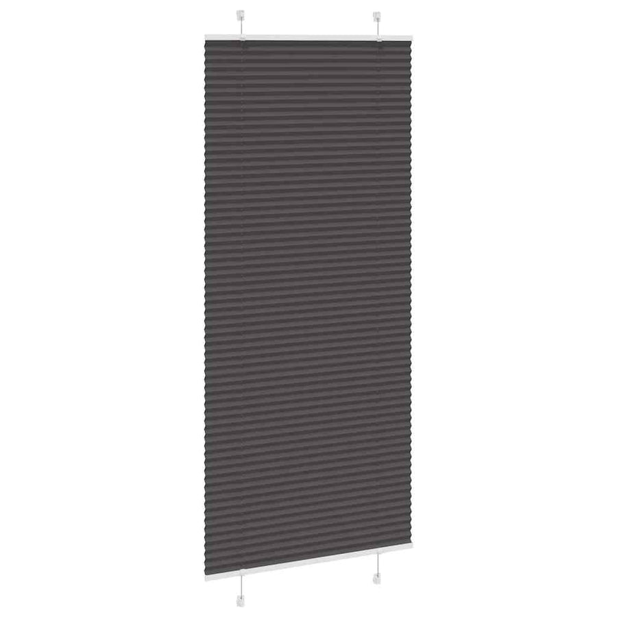 Plissé rolgordijn 90x200 cm stofbreedte 89,4 cm polyester zwart