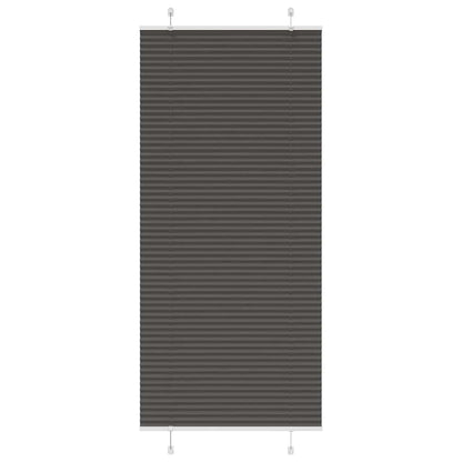 Plissé rolgordijn 95x200 cm stofbreedte 94,4 cm polyester zwart