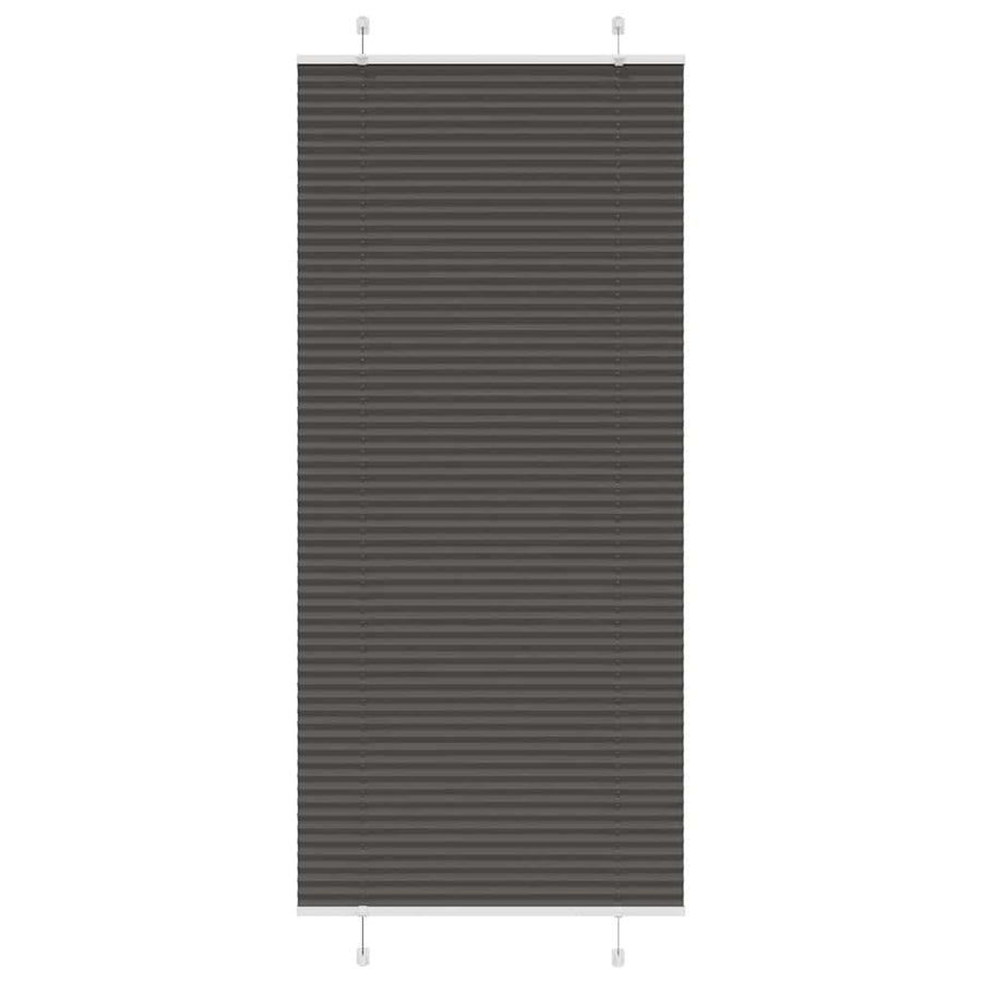 Plissé rolgordijn 95x200 cm stofbreedte 94,4 cm polyester zwart