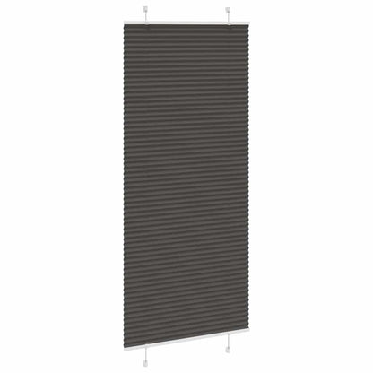 Plissé rolgordijn 95x200 cm stofbreedte 94,4 cm polyester zwart