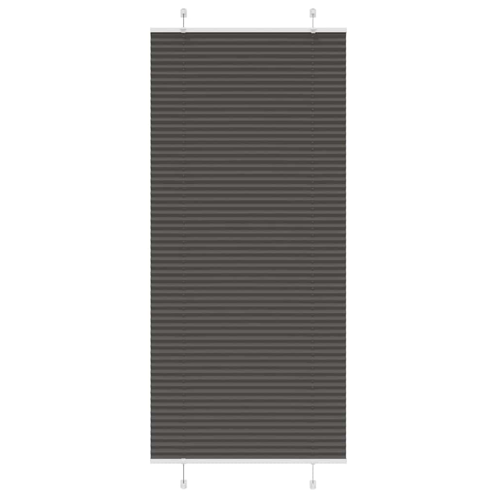 Plissé rolgordijn 100x200 cm stofbreedte 99,4cm polyester zwart