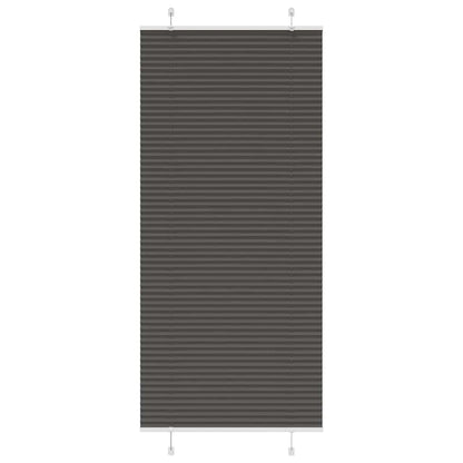 Plissé rolgordijn 100x200 cm stofbreedte 99,4cm polyester zwart