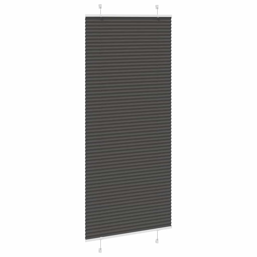 Plissé rolgordijn 100x200 cm stofbreedte 99,4cm polyester zwart