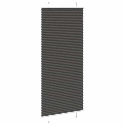 Plissé rolgordijn 100x200 cm stofbreedte 99,4cm polyester zwart