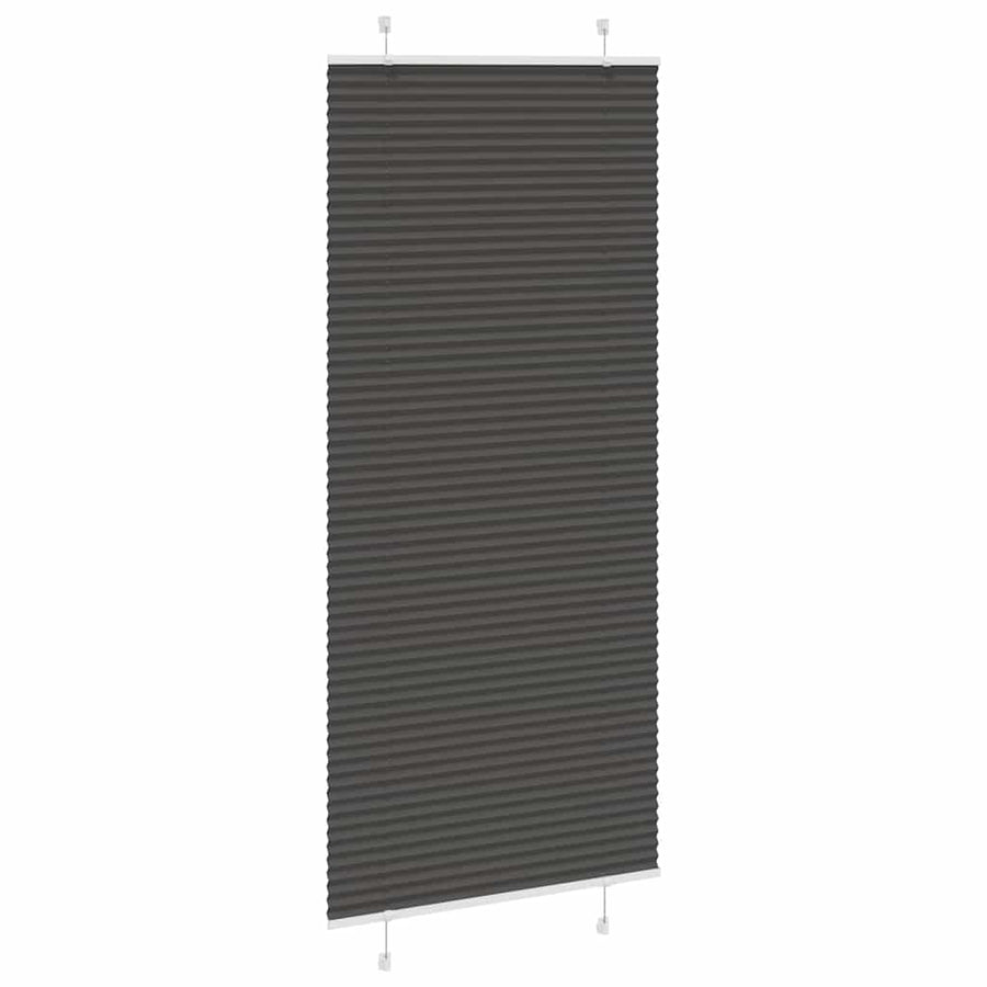 Plissé rolgordijn 100x200 cm stofbreedte 99,4cm polyester zwart