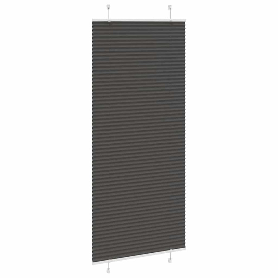 Plissé rolgordijn 100x200 cm stofbreedte 99,4cm polyester zwart