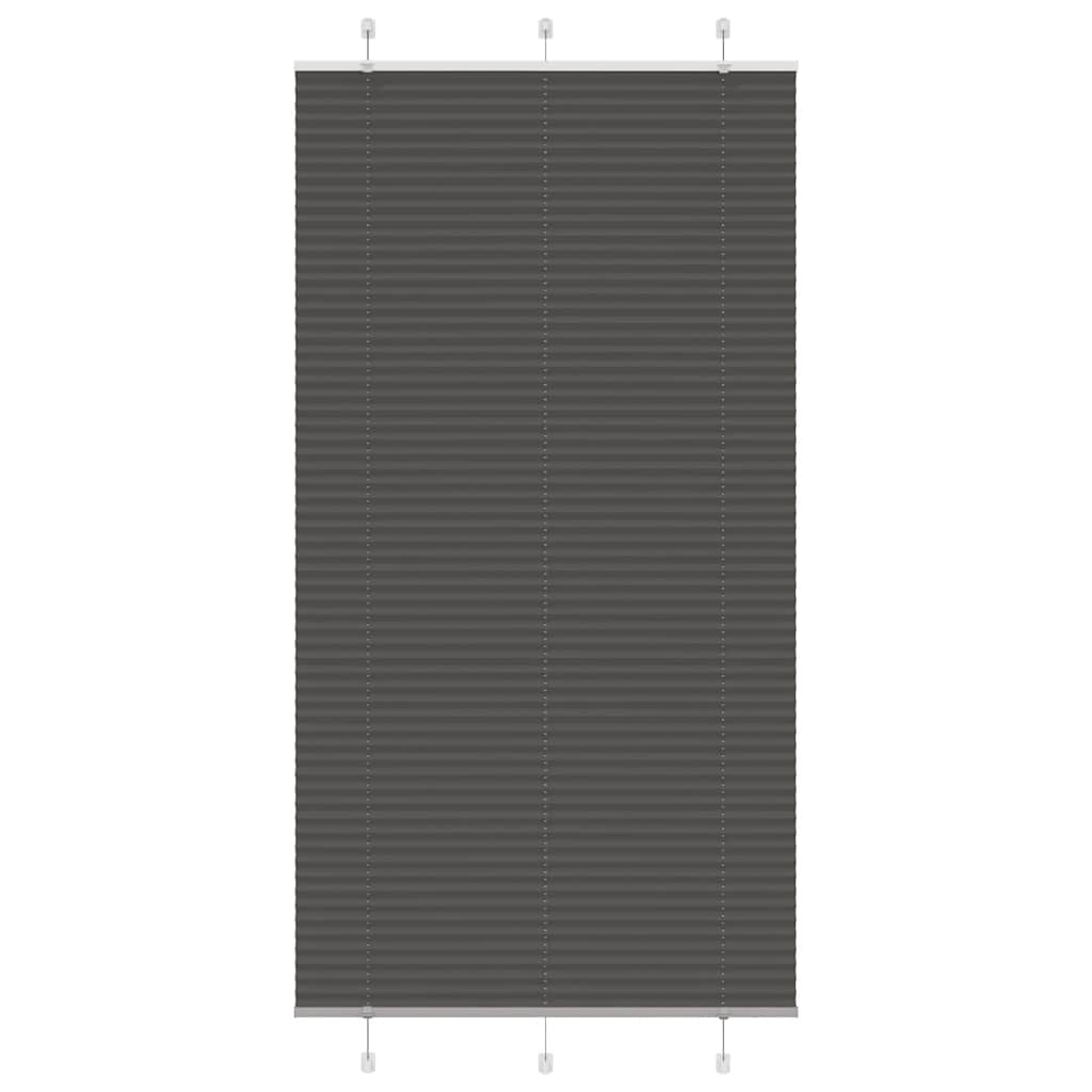 Plissé rolgordijn 105x200cm stofbreedte 104,4cm polyester zwart