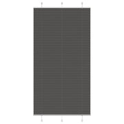 Pleated blind 105x200cm fabric width 104.4cm polyester black