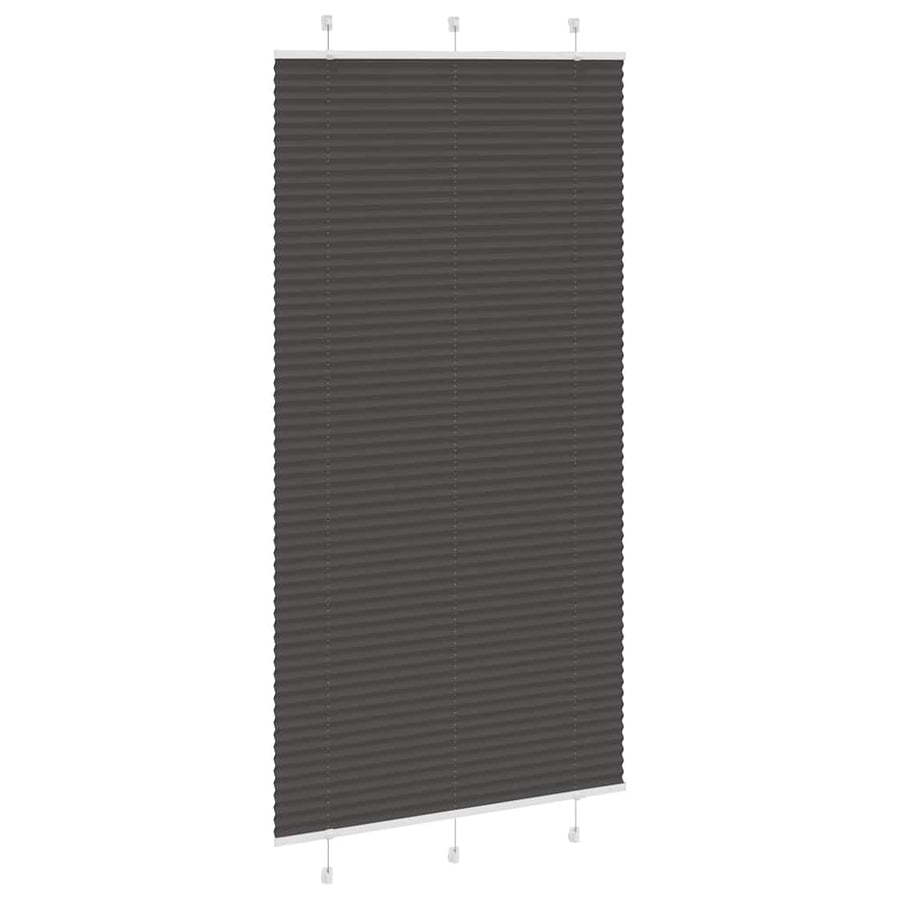 Plissé rolgordijn 105x200cm stofbreedte 104,4cm polyester zwart