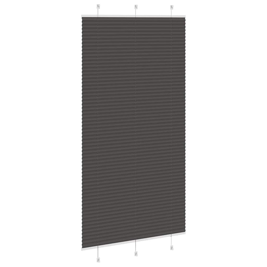 Plissé rolgordijn 105x200cm stofbreedte 104,4cm polyester zwart