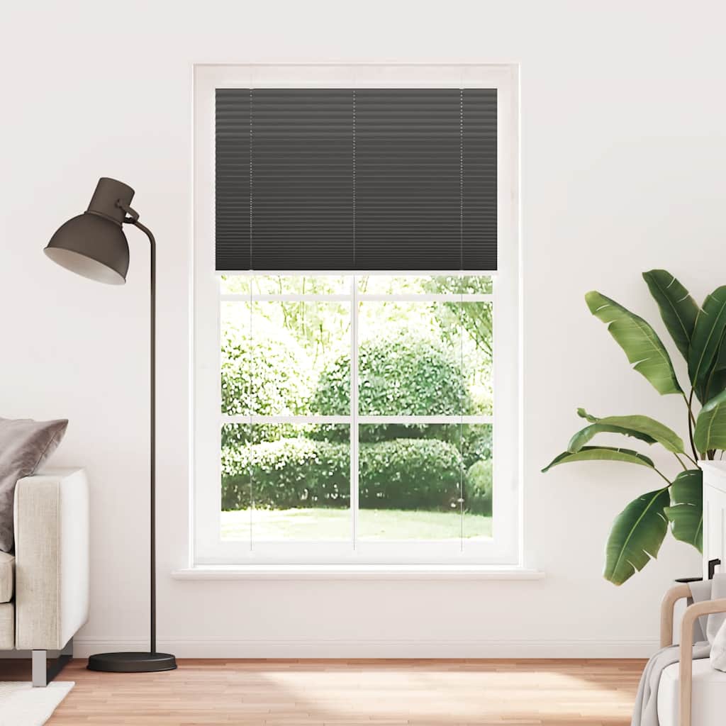 Plissé rolgordijn 120x200cm stofbreedte 119,4cm polyester zwart