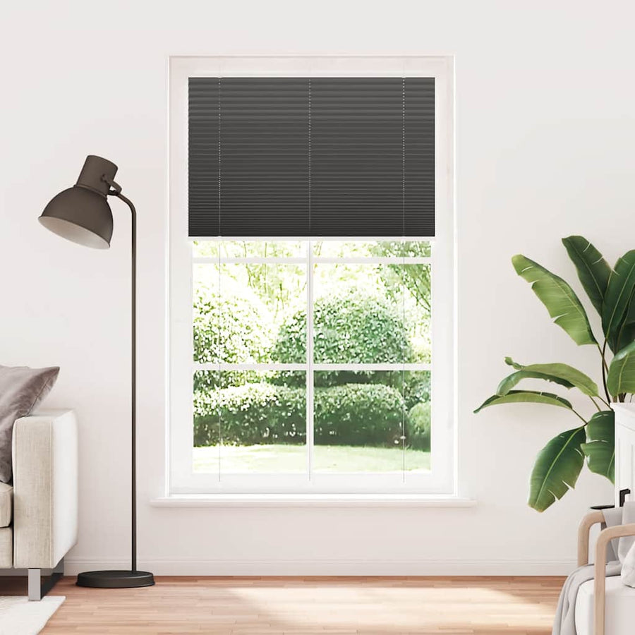 Plissé rolgordijn 120x200cm stofbreedte 119,4cm polyester zwart