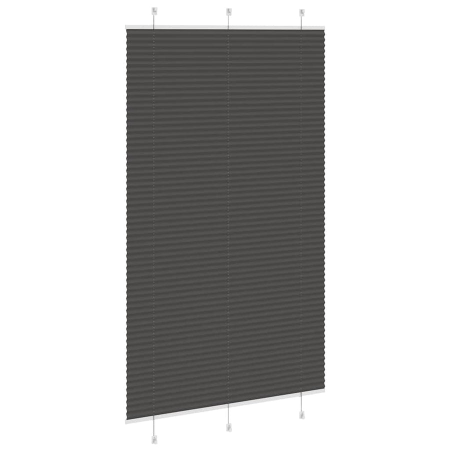Plissé rolgordijn 120x200cm stofbreedte 119,4cm polyester zwart