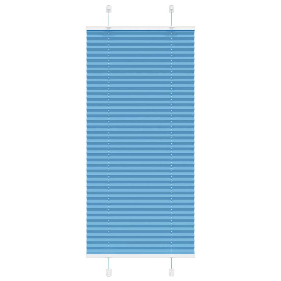 Plissé rolgordijn 55x100 cm stofbreedte 54,4 cm polyester blauw