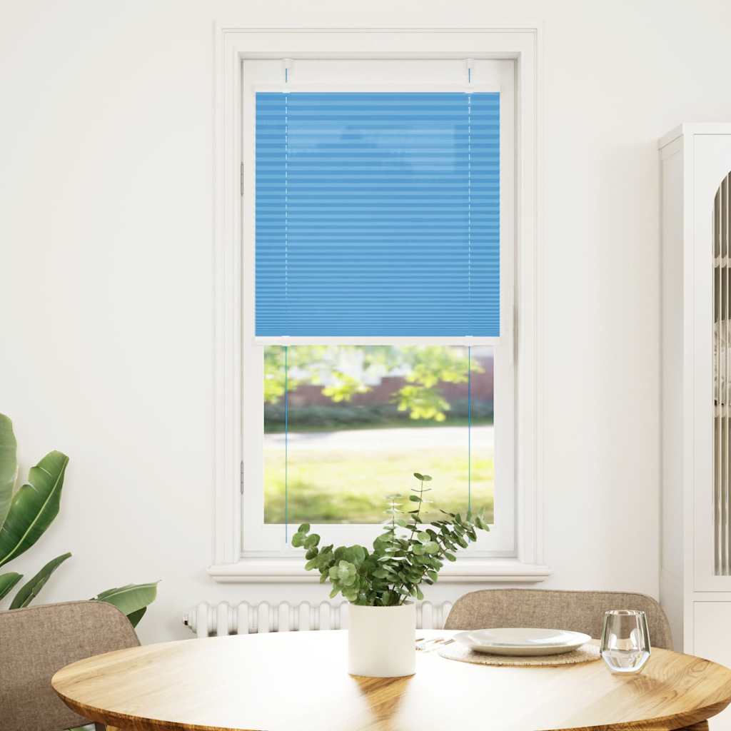 Plissé rolgordijn 65x100 cm stofbreedte 64,4 cm polyester blauw