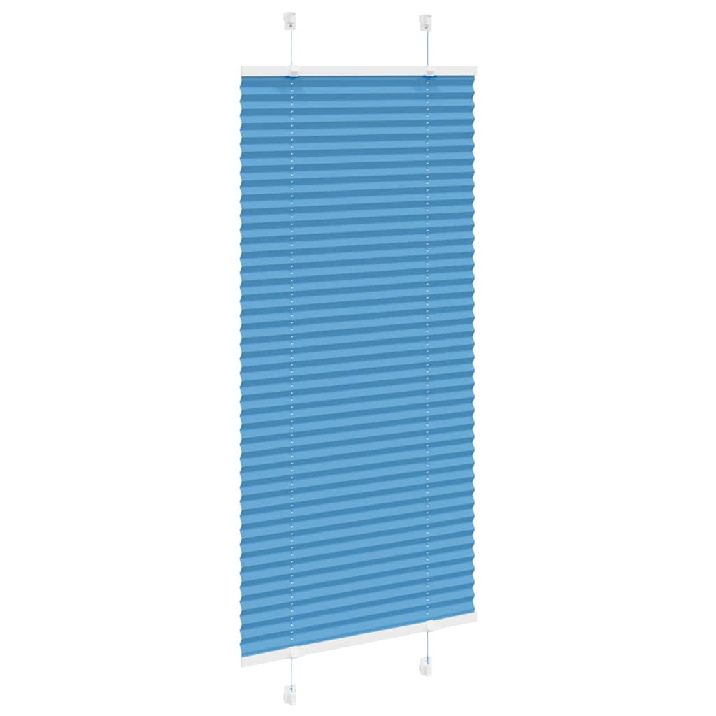 Plissé rolgordijn 65x100 cm stofbreedte 64,4 cm polyester blauw