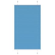 Pleated blind 75x100 cm fabric width 74.4 cm polyester blue