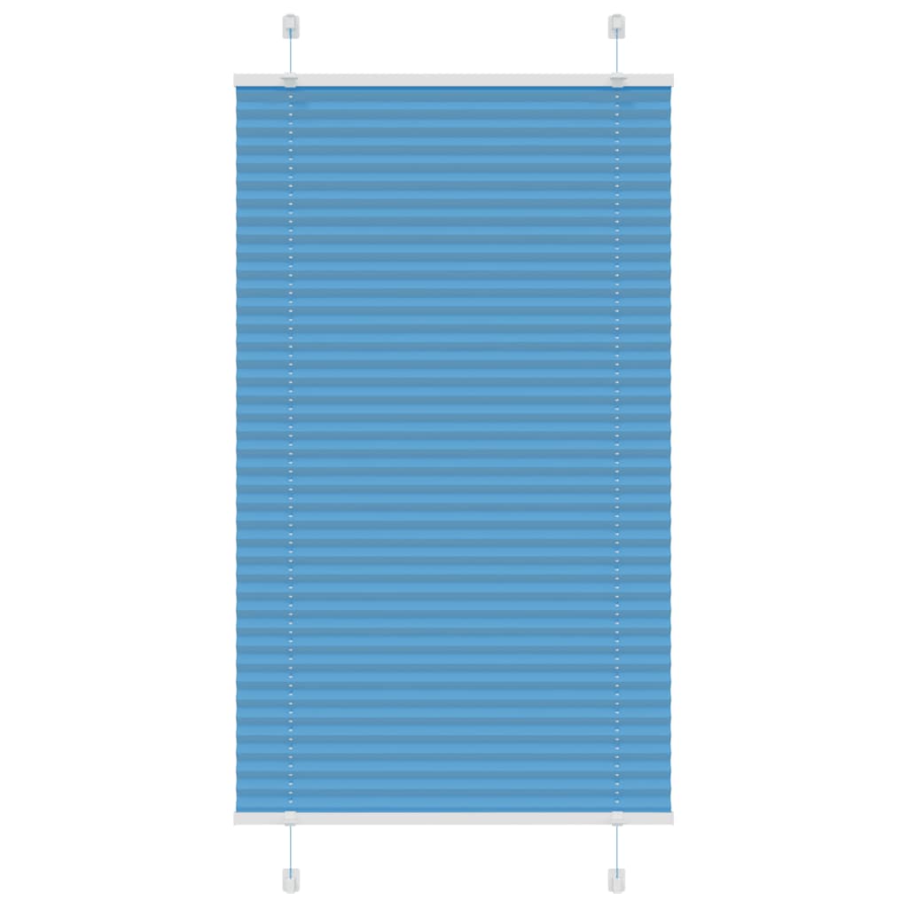 Plissé rolgordijn 75x100 cm stofbreedte 74,4 cm polyester blauw