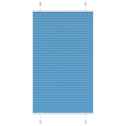 Plissé rolgordijn 75x100 cm stofbreedte 74,4 cm polyester blauw