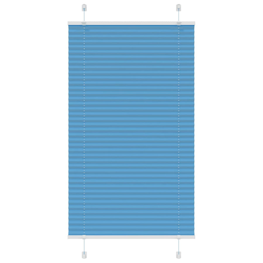 Plissé rolgordijn 75x100 cm stofbreedte 74,4 cm polyester blauw