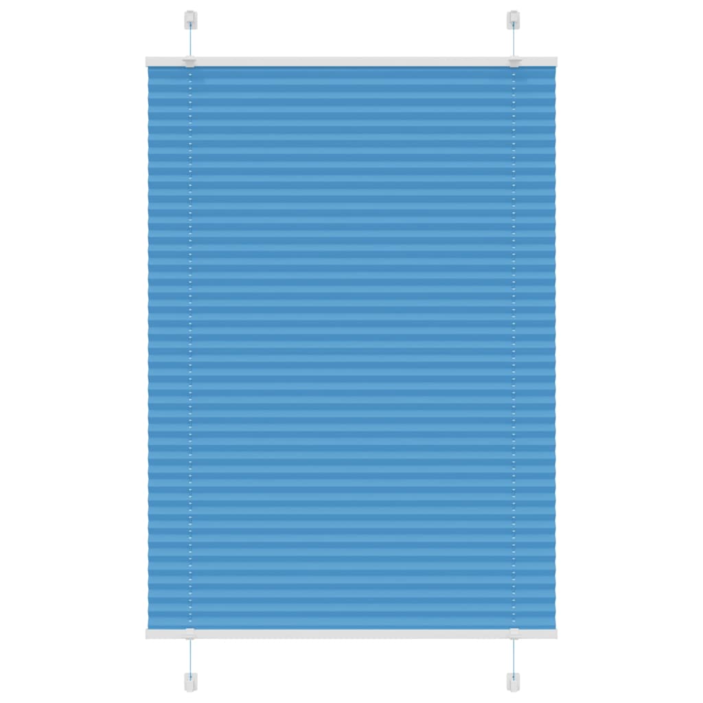 Plissé rolgordijn 75x100 cm stofbreedte 74,4 cm polyester blauw