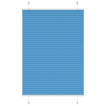 Plissé rolgordijn 75x100 cm stofbreedte 74,4 cm polyester blauw