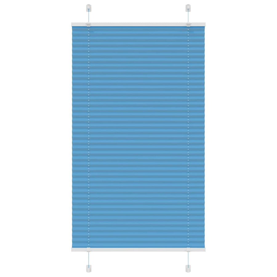 Plissé rolgordijn 80x100 cm stofbreedte 79,4 cm polyester blauw