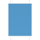 Plissé rolgordijn 90x100 cm polyester blauw