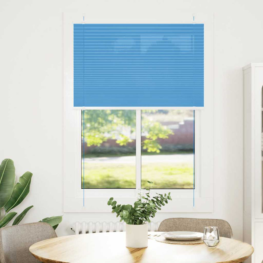 Plissé rolgordijn 95x100 cm stofbreedte 94,4 cm polyester blauw