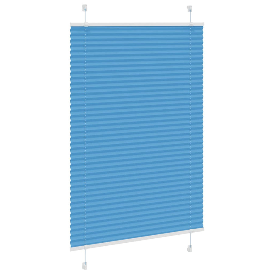 Plissé rolgordijn 95x100 cm stofbreedte 94,4 cm polyester blauw