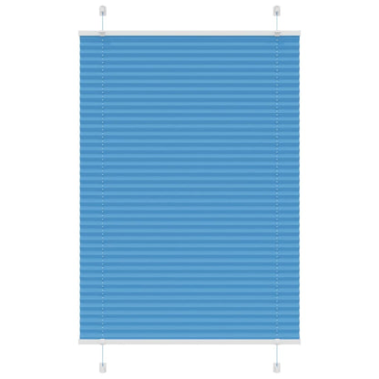 Plissé rolgordijn 100x100 cm stofbreedte 99,4cm polyester blauw