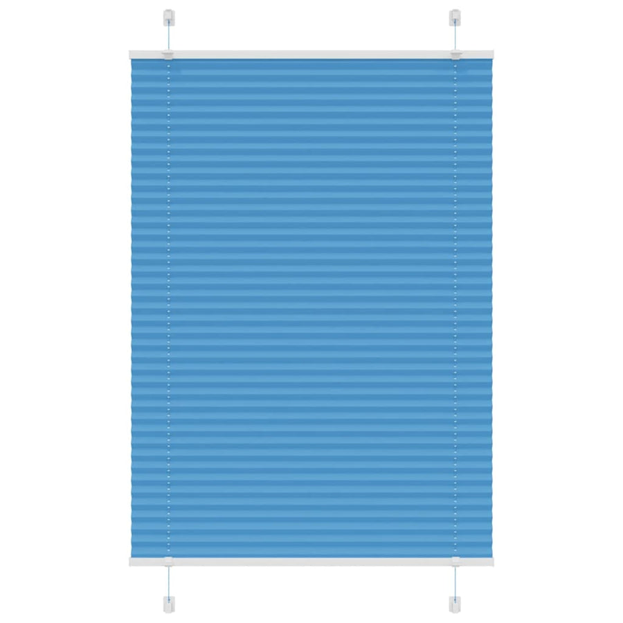 Plissé rolgordijn 100x100 cm stofbreedte 99,4cm polyester blauw