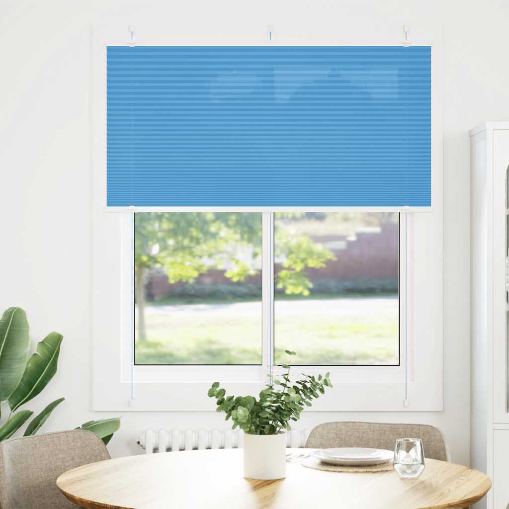 Plissé rolgordijn 115x100cm stofbreedte 114,4cm polyester blauw