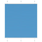 Plissé rolgordijn 120x100 cm polyester blauw