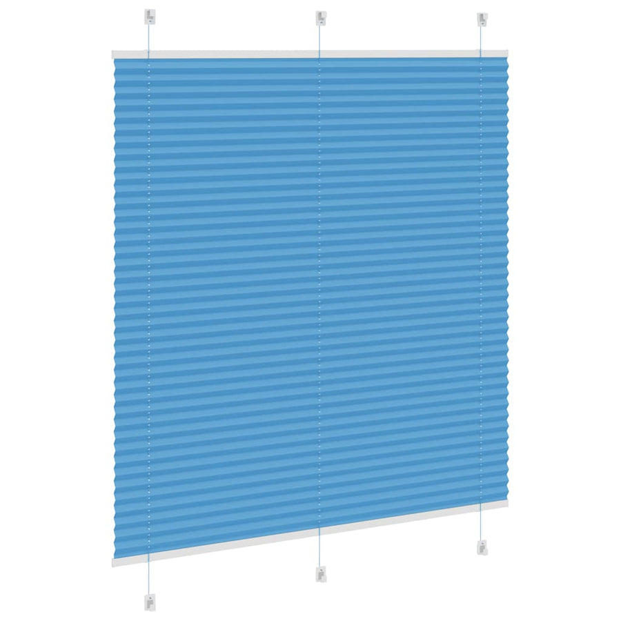 Plissé rolgordijn 120x100cm stofbreedte 119,4cm polyester blauw