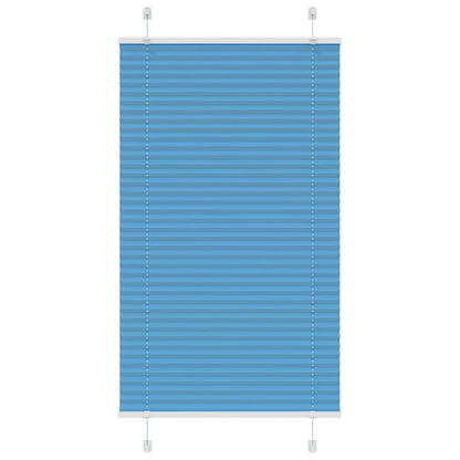 Plissé rolgordijn 75x150 cm stofbreedte 74,4 cm polyester blauw