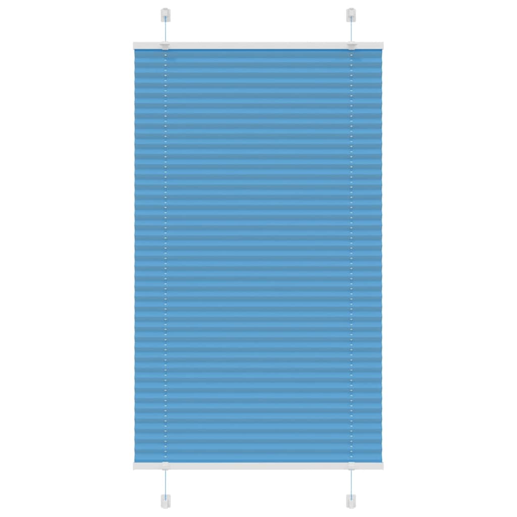 Plissé rolgordijn 80x150 cm stofbreedte 79,4 cm polyester blauw