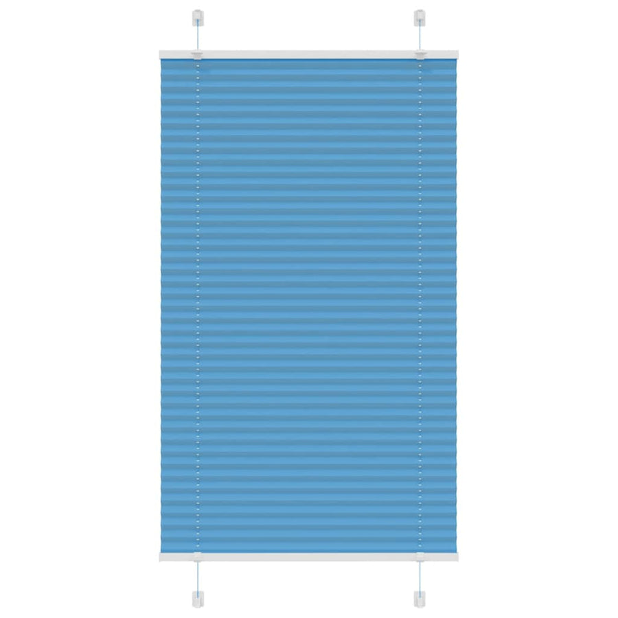 Plissé rolgordijn 80x150 cm stofbreedte 79,4 cm polyester blauw