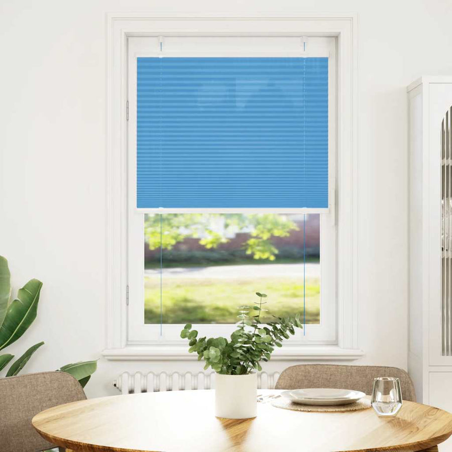 Plissé rolgordijn 80x150 cm stofbreedte 79,4 cm polyester blauw