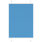 Plissé rolgordijn 100x150 cm polyester blauw
