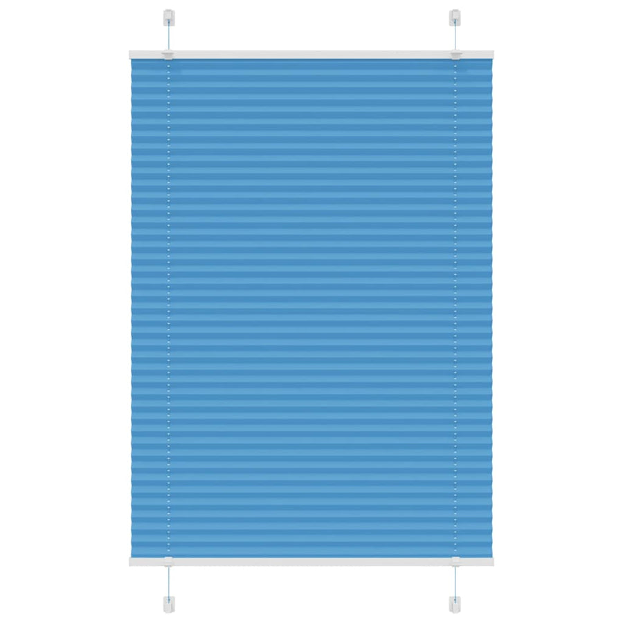 Plissé rolgordijn 100x150 cm stofbreedte 99,4cm polyester blauw