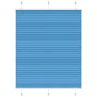 Plissé rolgordijn 105x150 cm blauw polyester