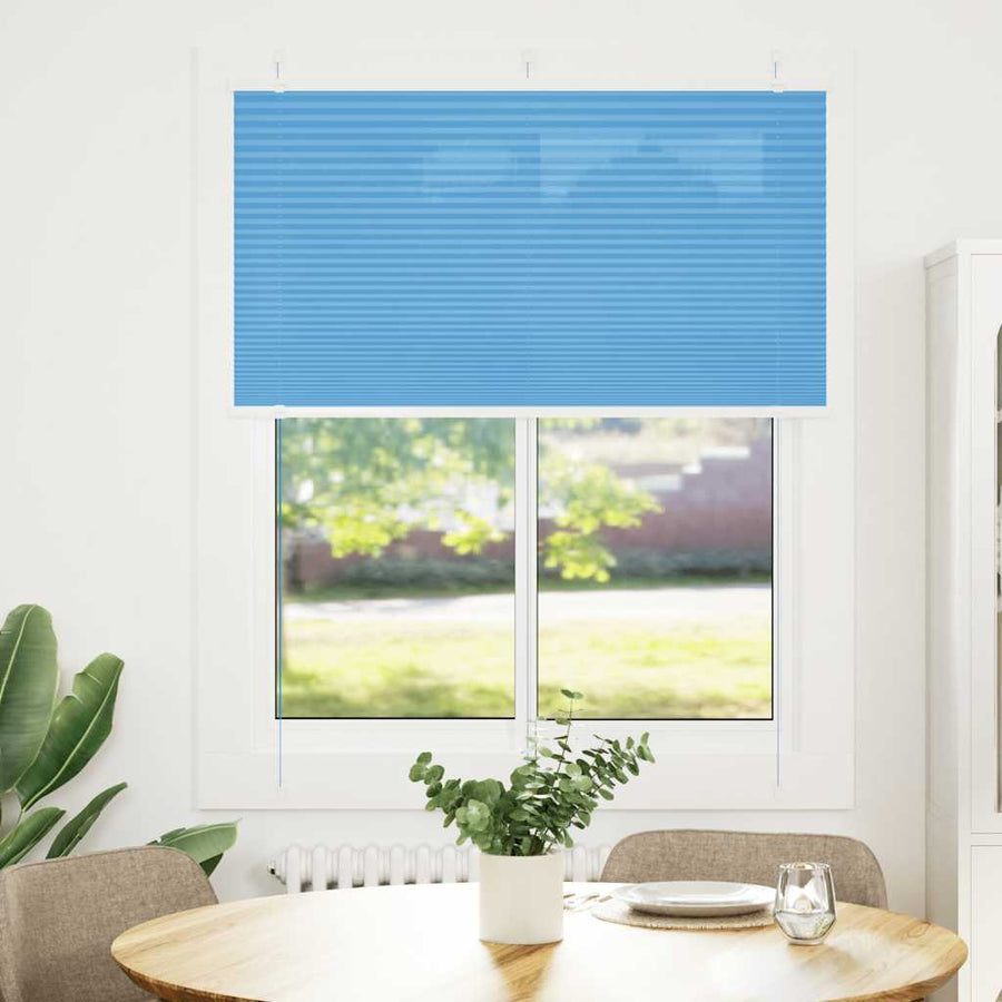 Plissé rolgordijn 110x150cm stofbreedte 109,4cm polyester blauw
