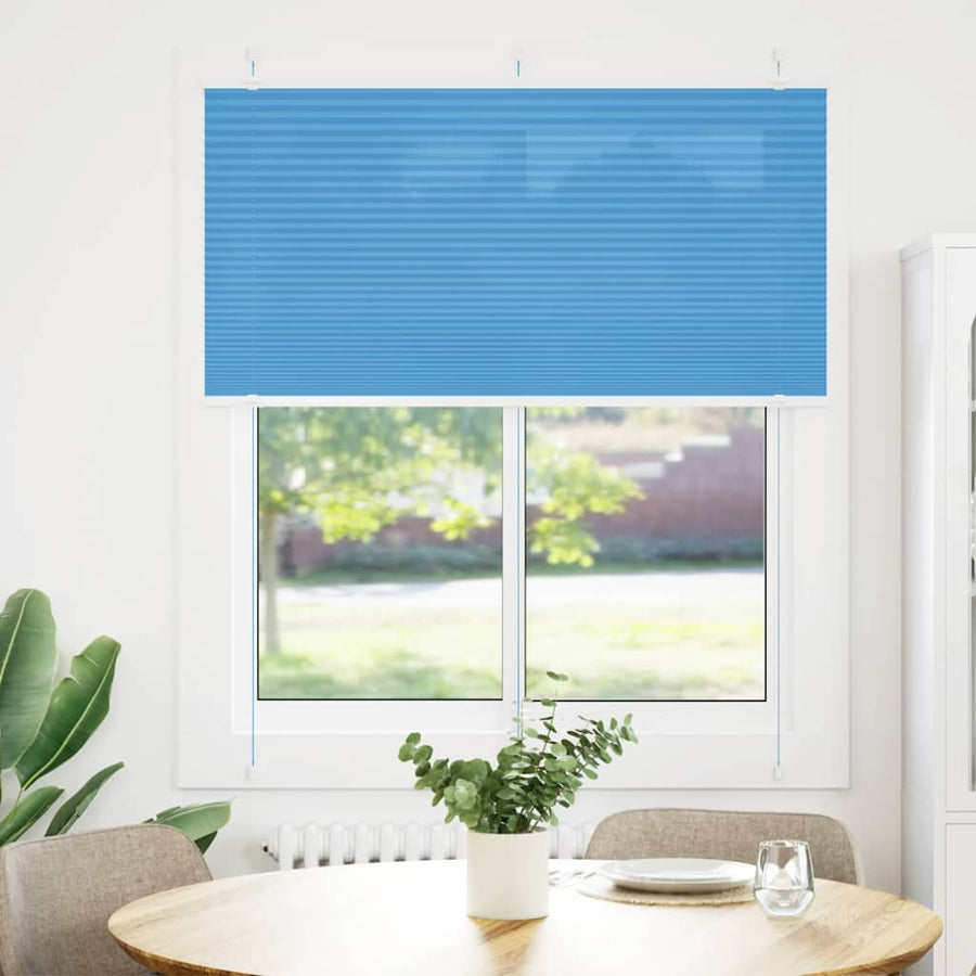 Plissé rolgordijn 115x150cm stofbreedte 114,4cm polyester blauw