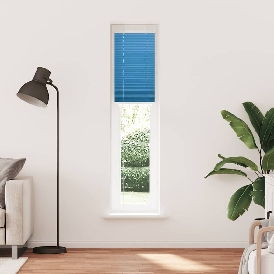 Plissé rolgordijn 45x200 cm stofbreedte 44,4 cm polyester blauw